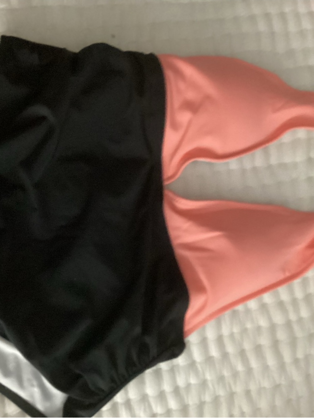 Black and Coral One-Piece Swimsuit - Women's Swim One-Piece
